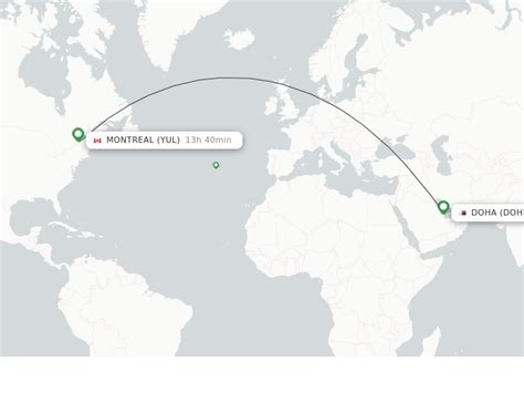 doha to montreal flight time.